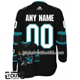 San Jose Sharks Hockeydrakt Custom Alternate 2018-2019 Adidas Authentic - Barn